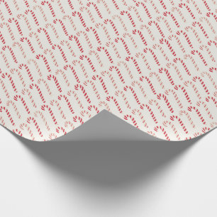 Papier Cadeau sucre de canne Noël moderne