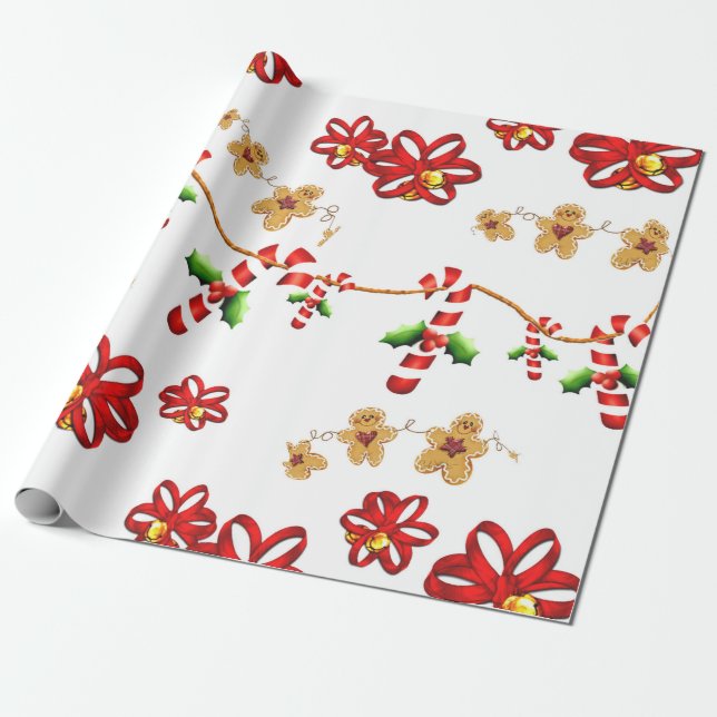 Papier Cadeau Sucre de canne, papier d'emballage de lustre de (Déroulé)