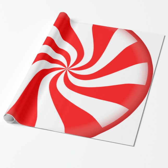Papier Cadeau Sucrerie de menthe poivrée (Déroulé)