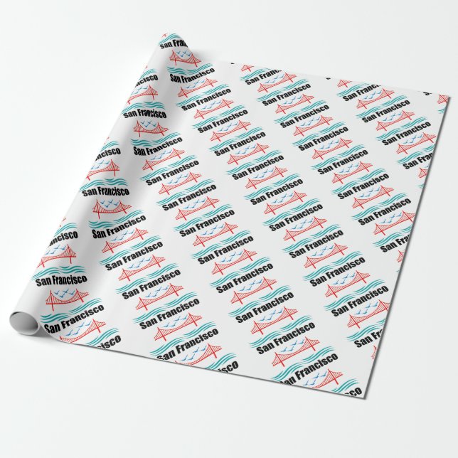 Papier Cadeau Sucreries de San Francisco (Déroulé)
