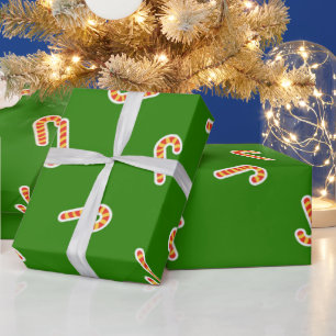 Papier Cadeau Sucres de canne rouges et jaunes verts