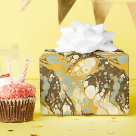 Papier Cadeau Suminagashi Marbling Art Motif
