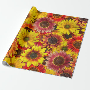 Papier Cadeau Sunflowers Motif sans couture