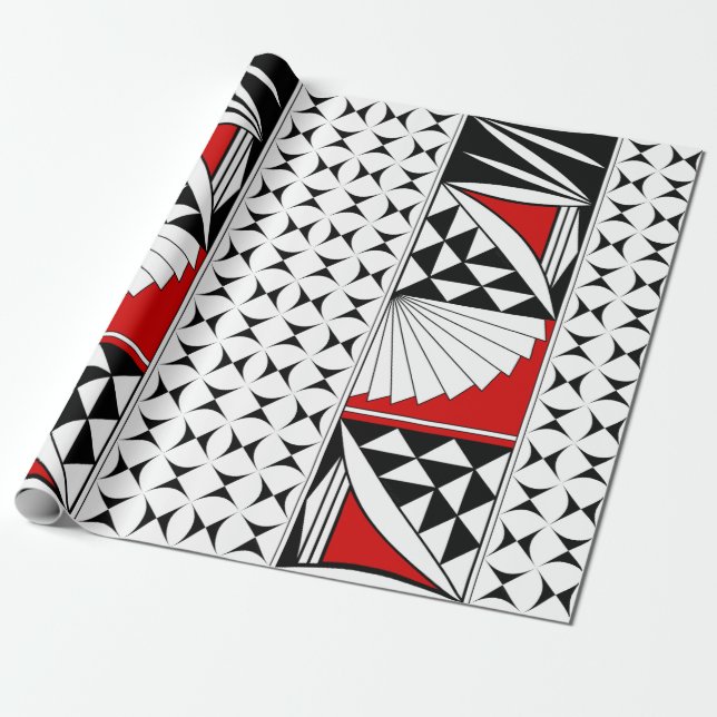 Papier Cadeau Sunrise sud-ouest en rouge (Déroulé)