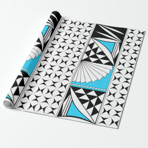 Papier Cadeau Sunrise Sud-Ouest en Turquoise