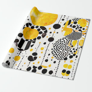 Papier Cadeau Sunshine Tribe : Motifs amérindiens jaunes