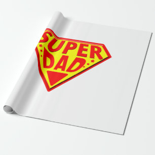 Papier Cadeau Super Papa - Bonne Fête des Pères
