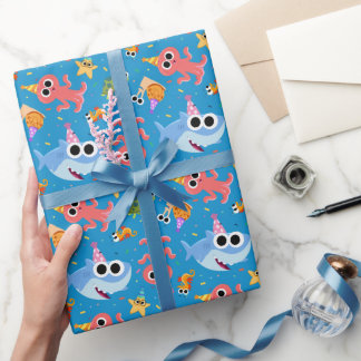 Papier Cadeau Super simple | Finny Shark Confetti Anniversaire