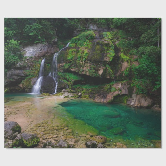 Papier Cadeau Superbe cascade Virje, Slovénie Poster (Plat)