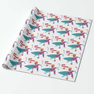 Papier Cadeau Superhero Happy Boy Fantastic Fun Anniversaire Cad