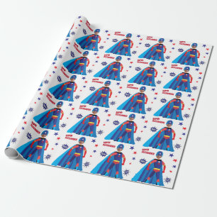 Papier Cadeau Superhero USA Superning Boy Fab Anniversaire Extra
