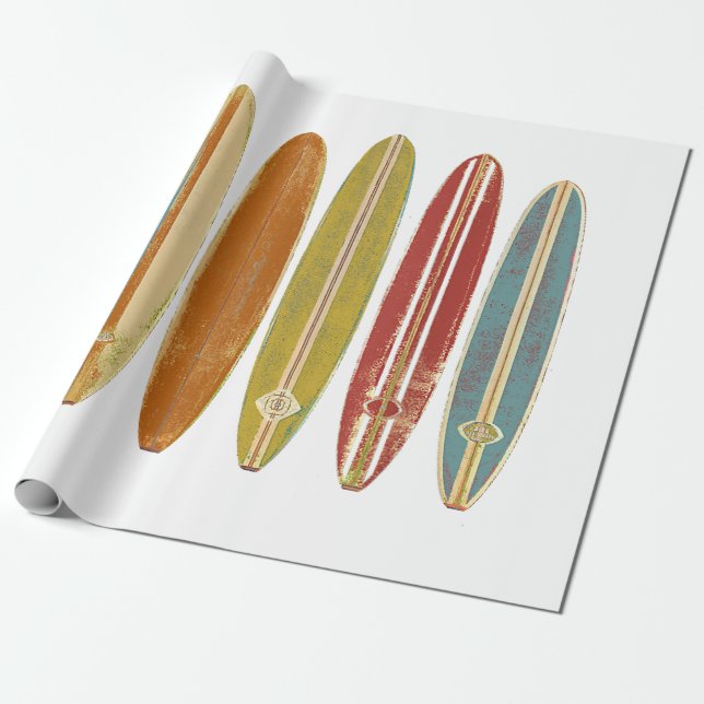 Papier Cadeau Surf de Longboard (Déroulé)