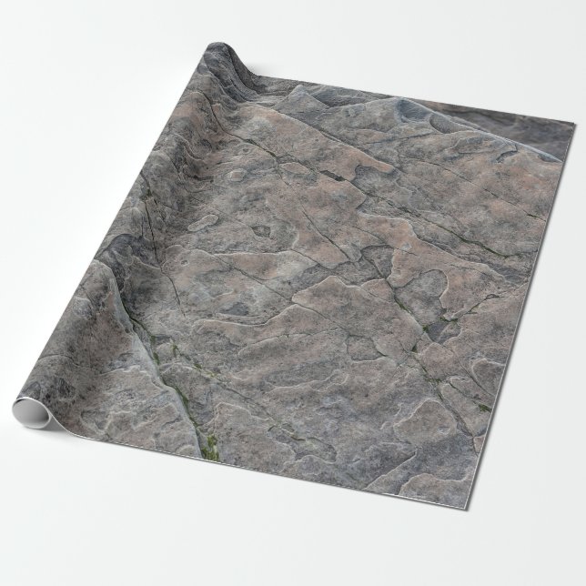 Papier Cadeau Surface de pierre de texture rocheuse (Déroulé)