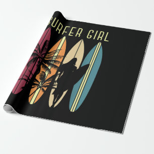 Papier Cadeau Surfer Girl Surf Surf Femmes Filles Surf une fois