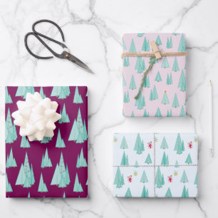 papier cadeau   Surprise de Noël boisé