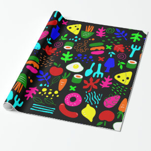 Papier Cadeau sushi de fruits de pop art lunaire