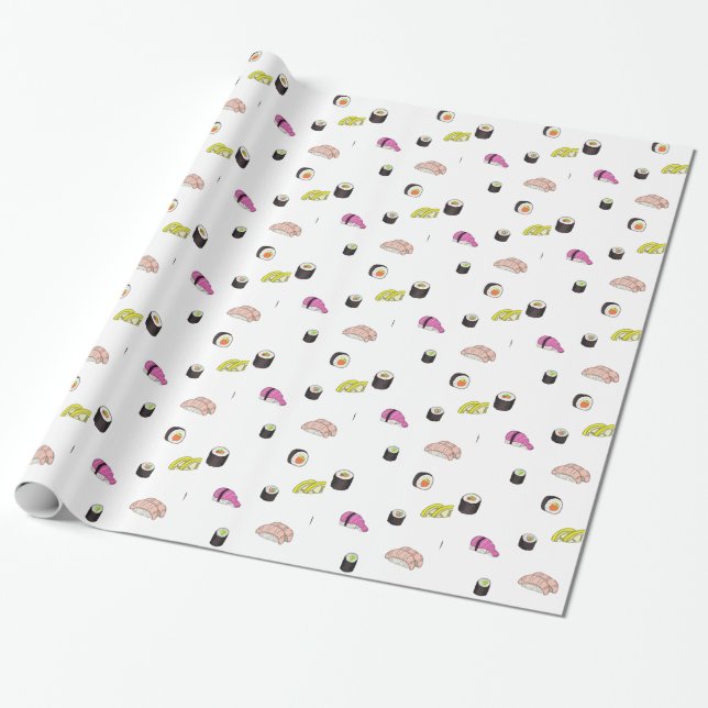 Papier Cadeau Sushi et sashimi (Déroulé)