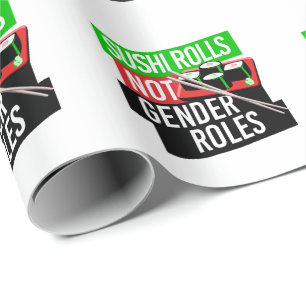 Papier Cadeau Sushi Rolls pas les rôles de genre