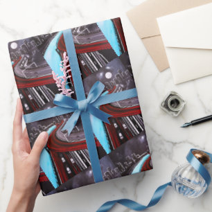 Papier Cadeau Suspendu au-dessus du Blue Painting d'Alfred Fox