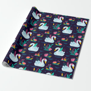 Papier Cadeau Swan décoratif