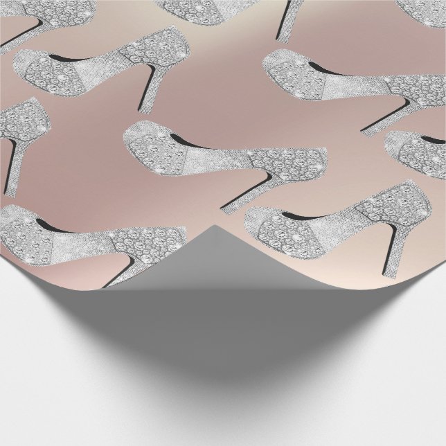 Papier Cadeau Swarovski Crystals Diamond talons hauts Chaussures (Coin)