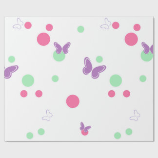 Papier Cadeau sweet butterflies and polka dots