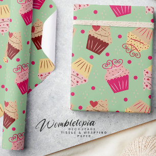 Papier Cadeau Sweet Delights Cupcake Valentine's Day Motif