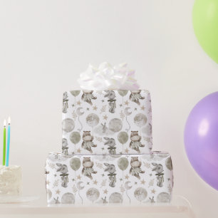 Papier Cadeau Sweet Moon Dreams Hippo, Lapin Jouet, Lapin