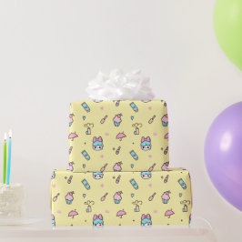 Papier Cadeau Sweet Pastel Kawaii Yellow