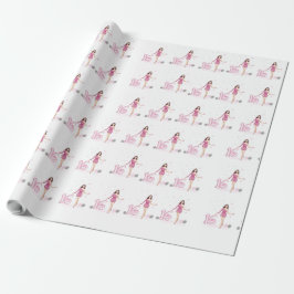 Papier Cadeau sweet sixteen, joyeux 16ème anniversaire,