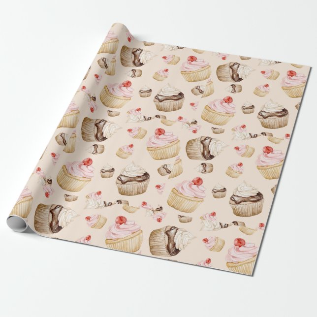 Papier Cadeau Sweet Treats Wrapping (Déroulé)