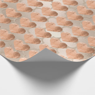 Papier Cadeau Swet Heart Blush Rose Rose Or Perle d'ivoire