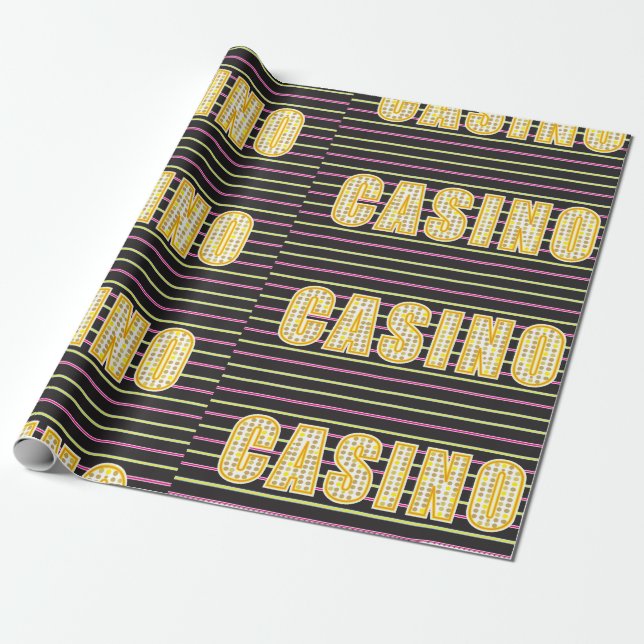 Papier Cadeau Symbole Casino (Déroulé)