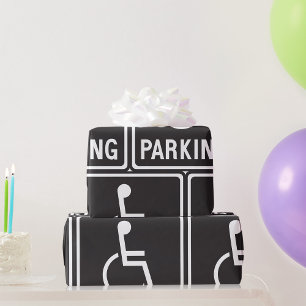 Papier Cadeau Symbole de stationnement en fauteuil roulant
