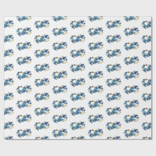 Papier Cadeau Symbole infini de papillons Morpho bleus