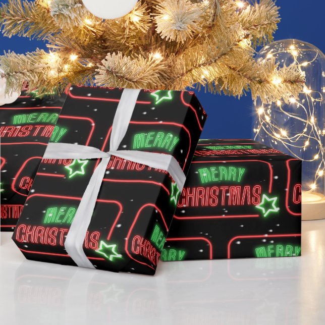 Papier Cadeau SYMBOLE Joyeux NON Snowflakes (Vacances)