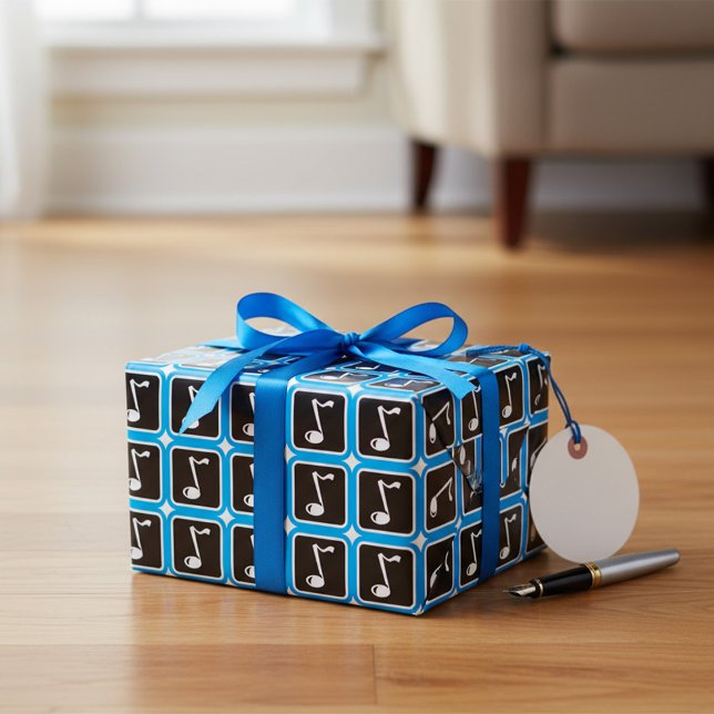 Papier Cadeau Symbole musical minimaliste Gras (Créateur téléchargé)