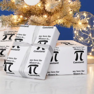 Papier Cadeau Symbole Pi Drôle Mon amour pour l'argent est symbo