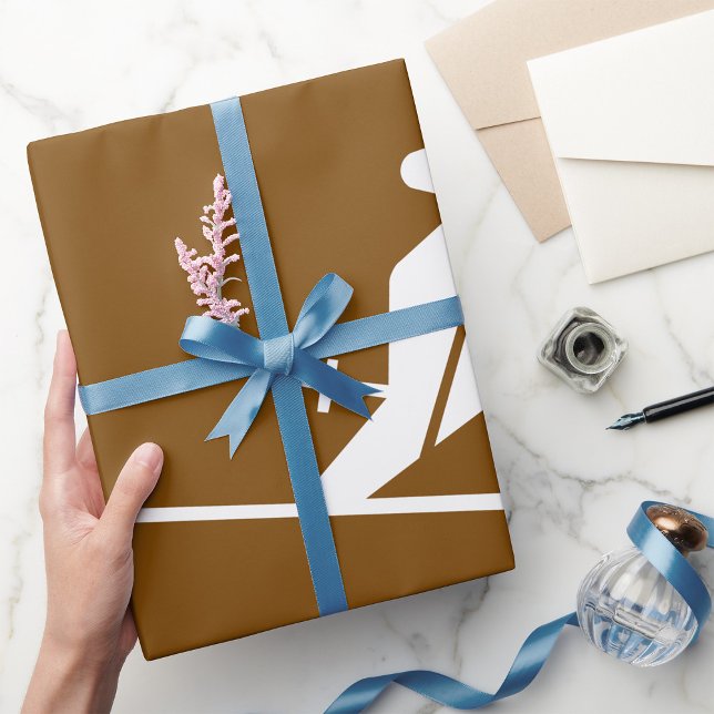 Papier Cadeau Symbole récréatif de la zone de ski (Créateur téléchargé)