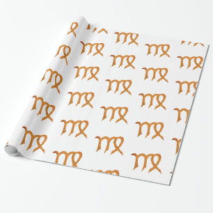 Papier Cadeau Symbole Virgo Golden Astrology