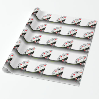 Papier Cadeau Symboles de cartes et de casino de tisonnier