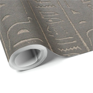Papier Cadeau Symboles égyptiens d'écriture d'Egypte antique