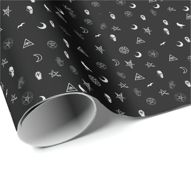 Papier Cadeau Symboles gothiques Motif  (Coin rond)