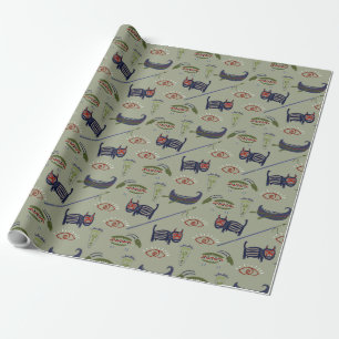 Papier Cadeau Symboles historiques Motif Abstrait