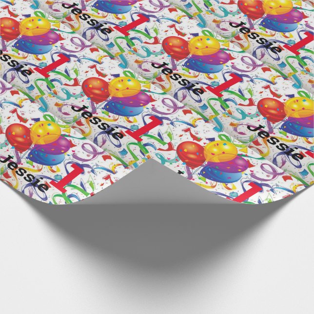 Papier Cadeau Sympa anniversaire Personnaliser le nom et l'âge d (Coin)