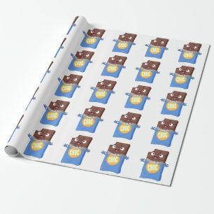 Papier Cadeau Sympa chocolat chocolat bonbon bar personnage de d