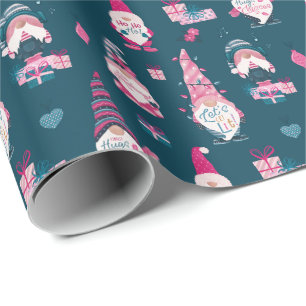 Papier Cadeau Sympa et joli personnage Gnome Noël