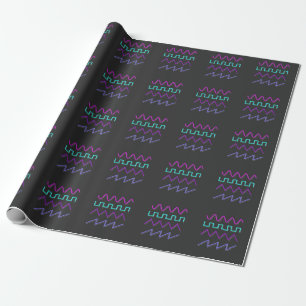 Papier Cadeau Synthétiseur Waveform Synth Rave Musique analogiq