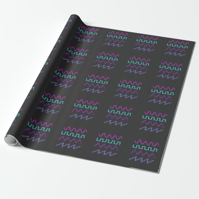Papier Cadeau Synthétiseur Waveform Synth Rave Musique analogiqu (Déroulé)