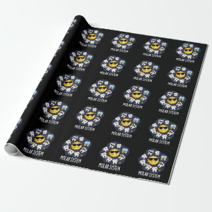 Papier Cadeau Système Molaire Drôle Astronomie Dentaire Pun Dark